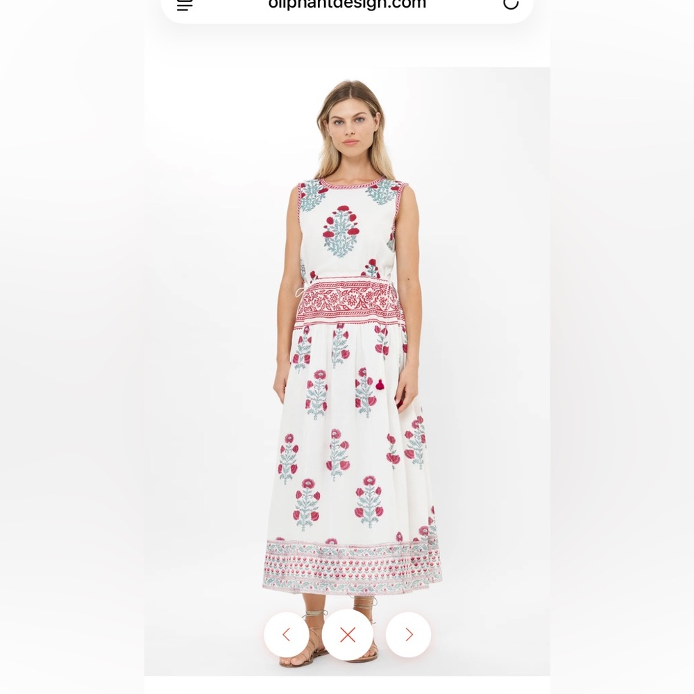 OLIPHANT Sleeveless Piped Maxi - Napa Red large - Picture 3 of 8